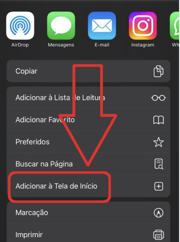 Como adicionar à tela inicial